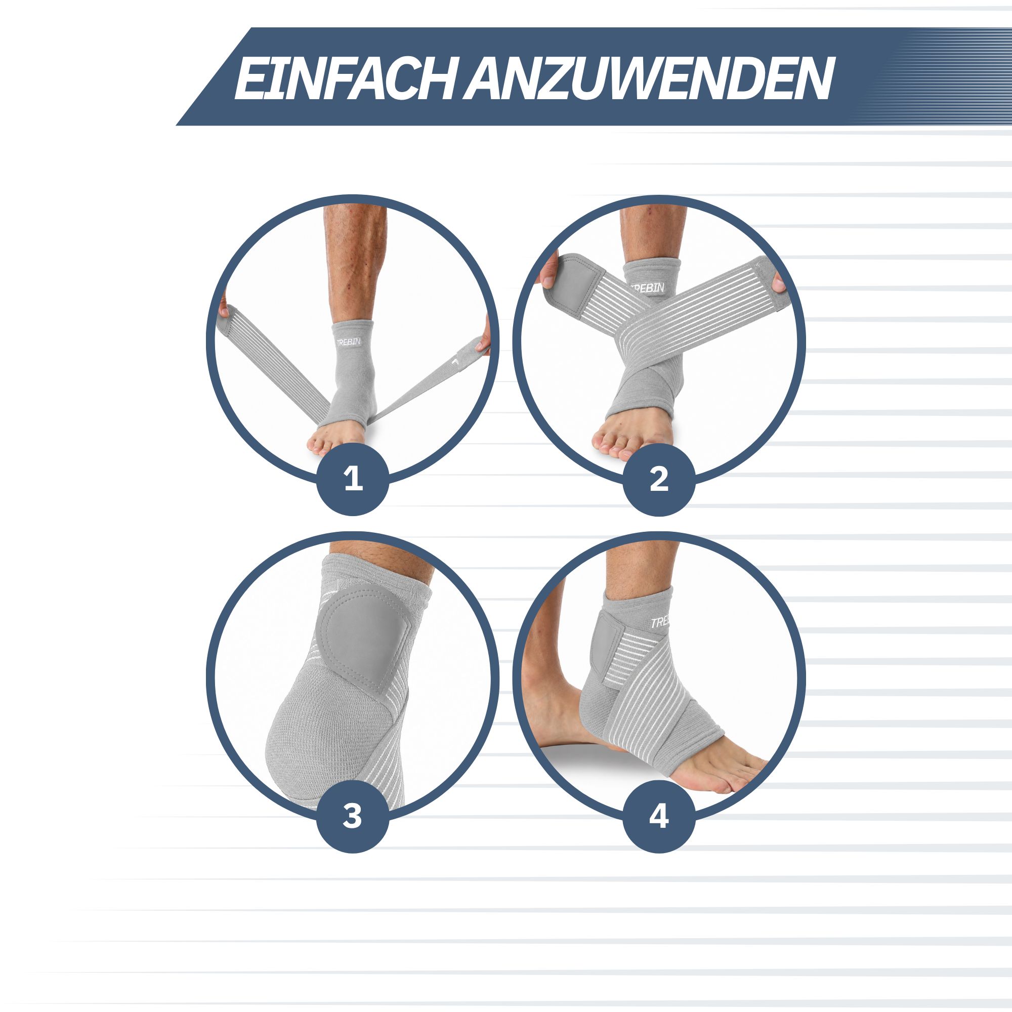 Trebin Sprunggelenkbandage mit Gurt