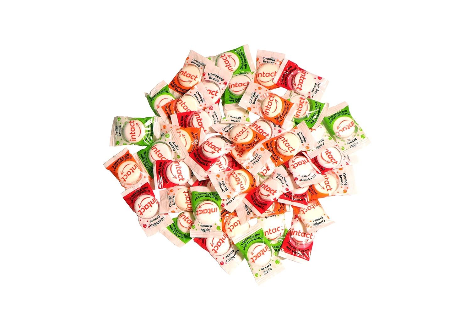 intact Traubenzucker Bonbons einzeln verpackt • 500g pro Beutel • 100% Vegan