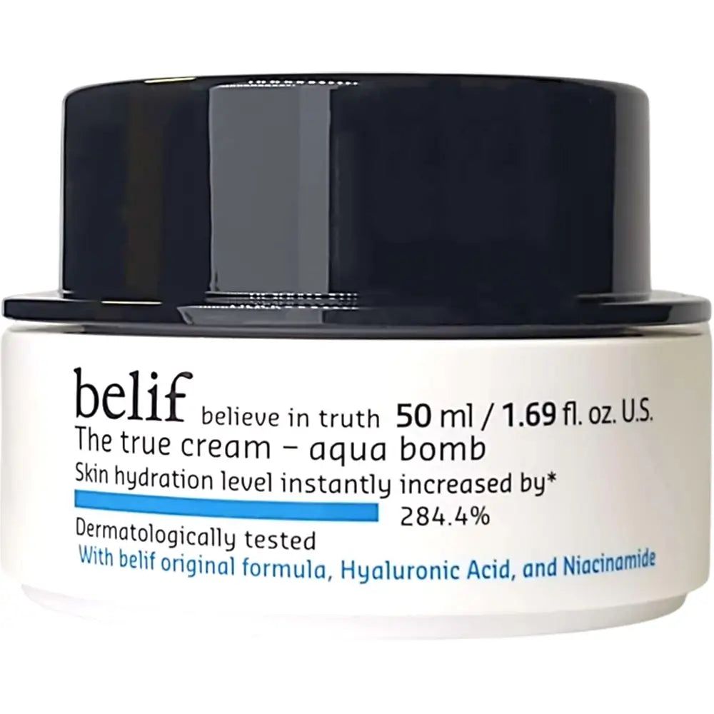 Belif The True Cream Aqua Bomb – leichte Gel-Creme mit Hyaluronsäure und Squalan 50 ml Creme