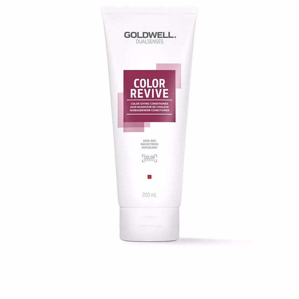 Weiße Tube mit Goldwell Dualsenses Color Revive. Aufschrift: COLOR REVIVE, Color-Giving Conditioner. 200 ml.