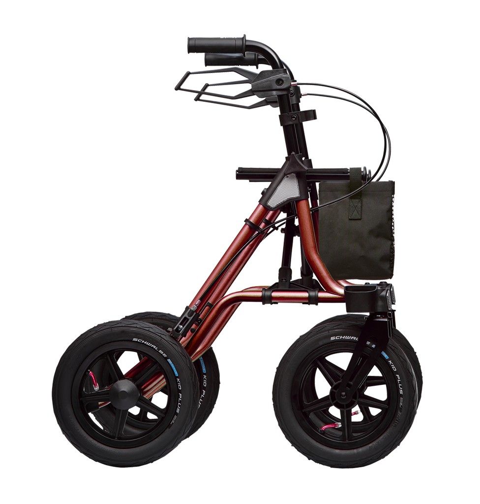 Dietz Taima XC Air Rollator rot, 12" Luftbereifung, 9,1 kg