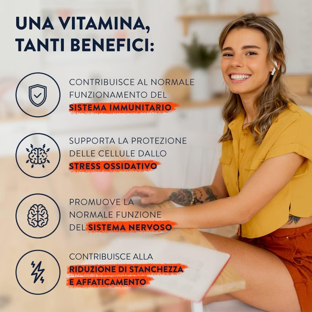 Aavalabs. Vorteile von Vitamin C: Immunsystem, Schutz vor oxidativem Stress, Nervensystem, Reduzierung von Müdigkeit.