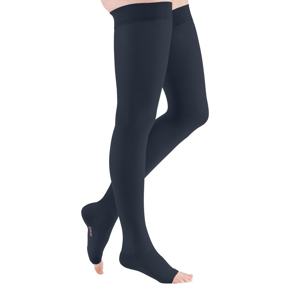 mediven comfort CCL2 AG Kompressionsstrümpfe normal (72-83 cm) o. Fußspitze Noppenhaftband