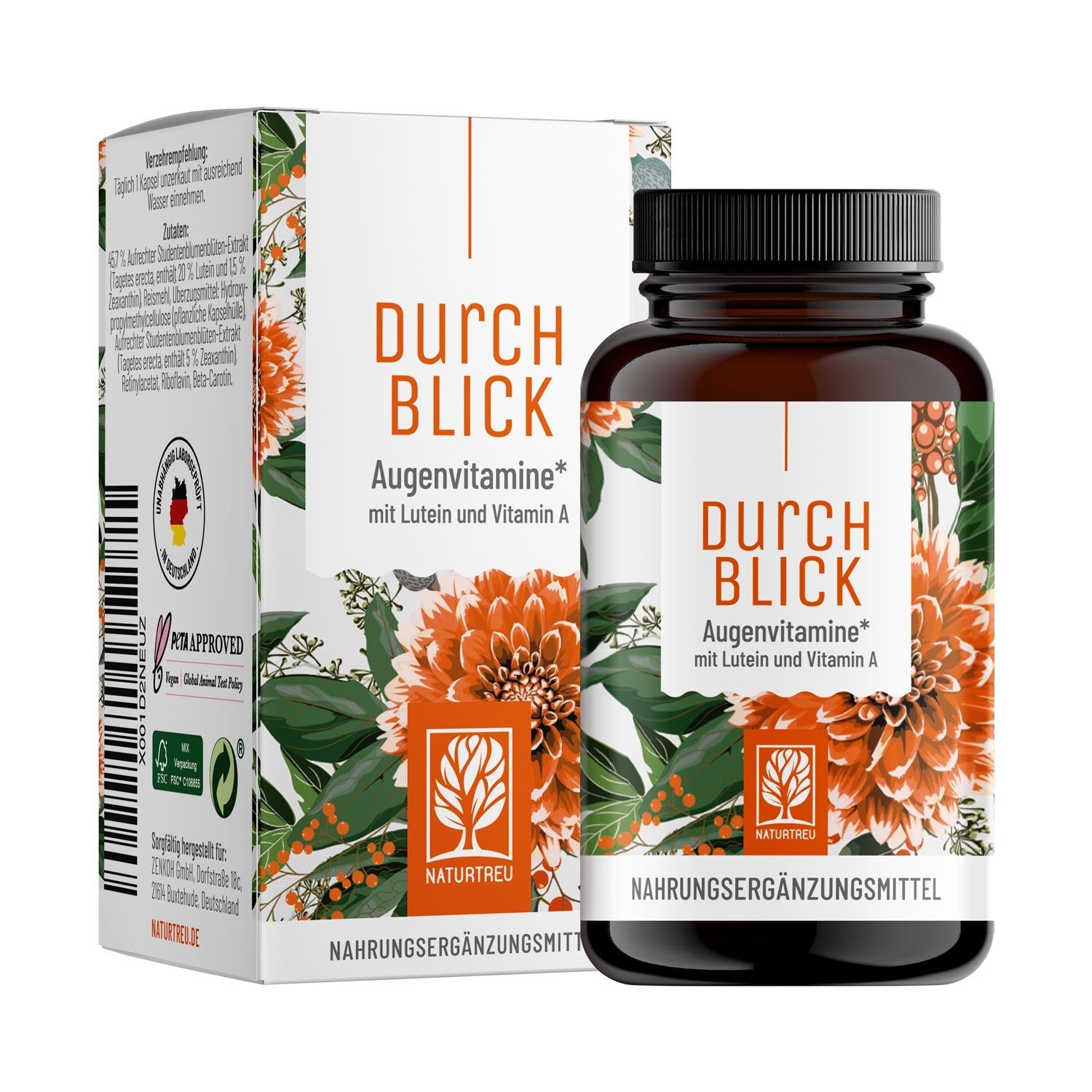 Augenvitamine Lutein Zeaxanthin Komplex mit Beta Carotin & Vitamin A