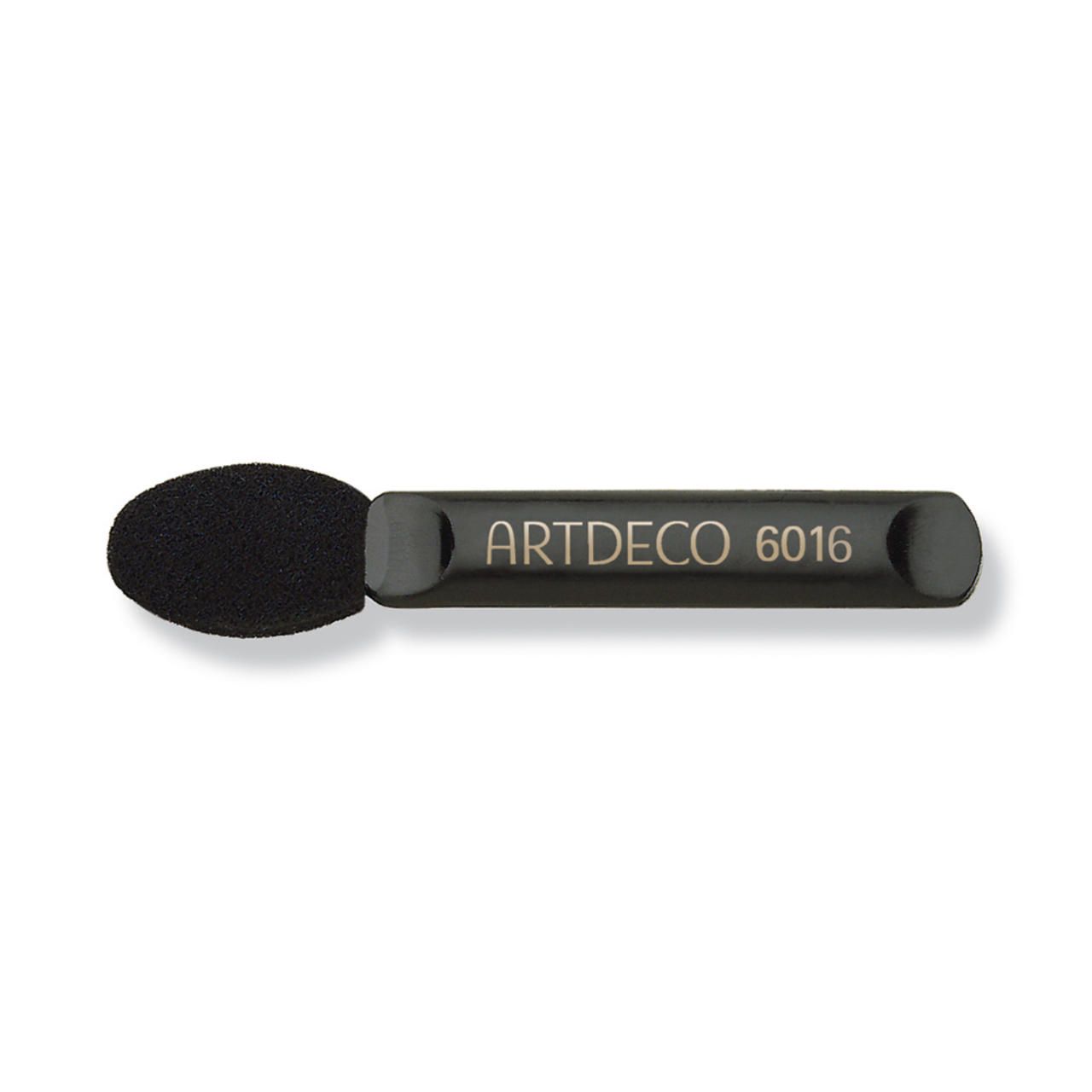 Rubicell-Applikator von Artdeco. Schwarzer Applikator mit schwarzem Schaumstoffkopf. Auf dem Griff steht "ARTDECO 6016".