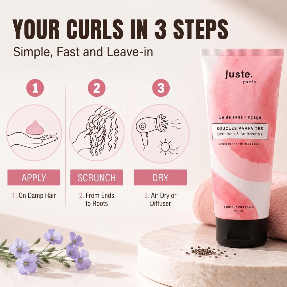 Juste. Paris Leave-in Curl Gelee für definierte Locken, 200ml.