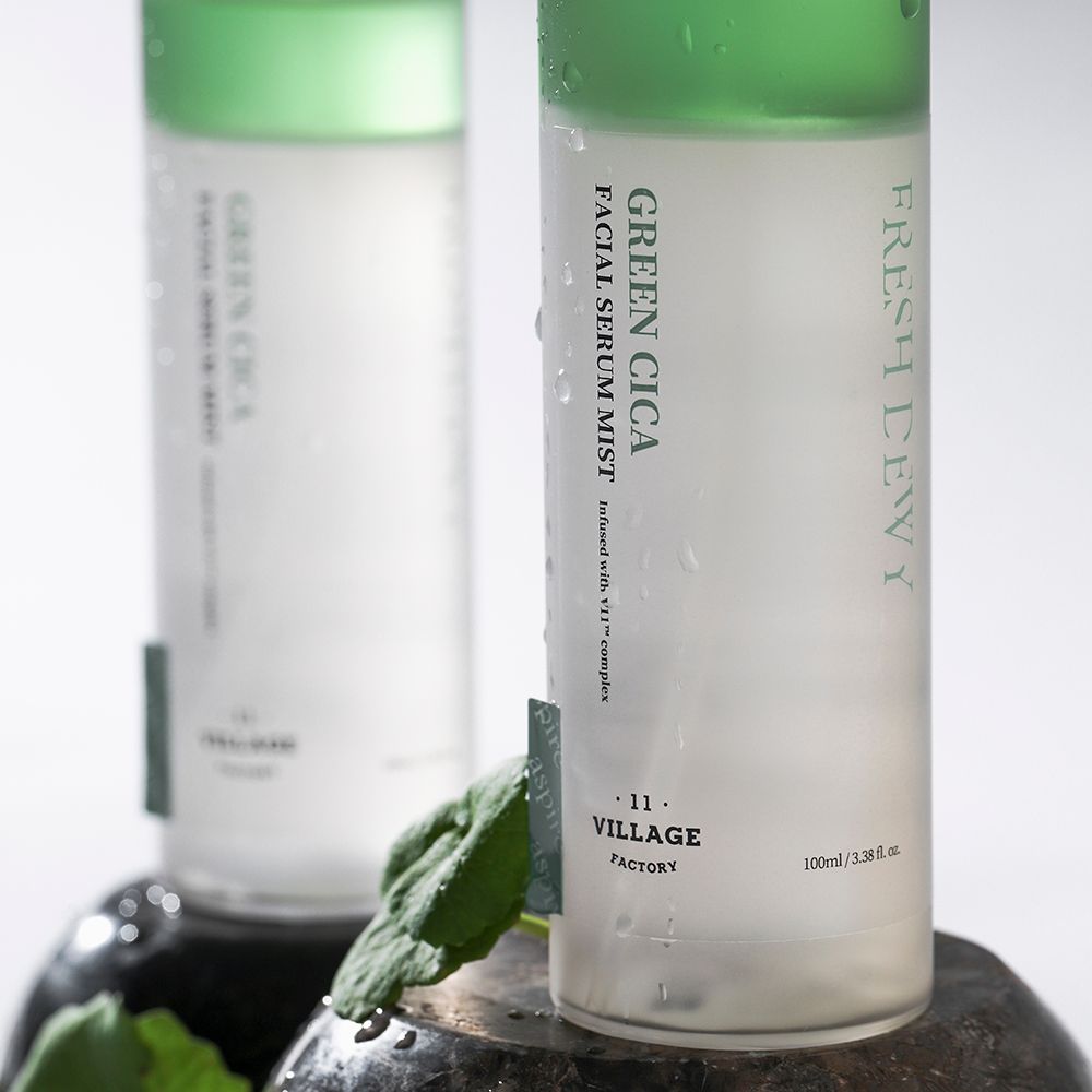 VILLAGE 11 FACTORY Fresh Dewy Green Cica Facial Serum Calming Face Serum