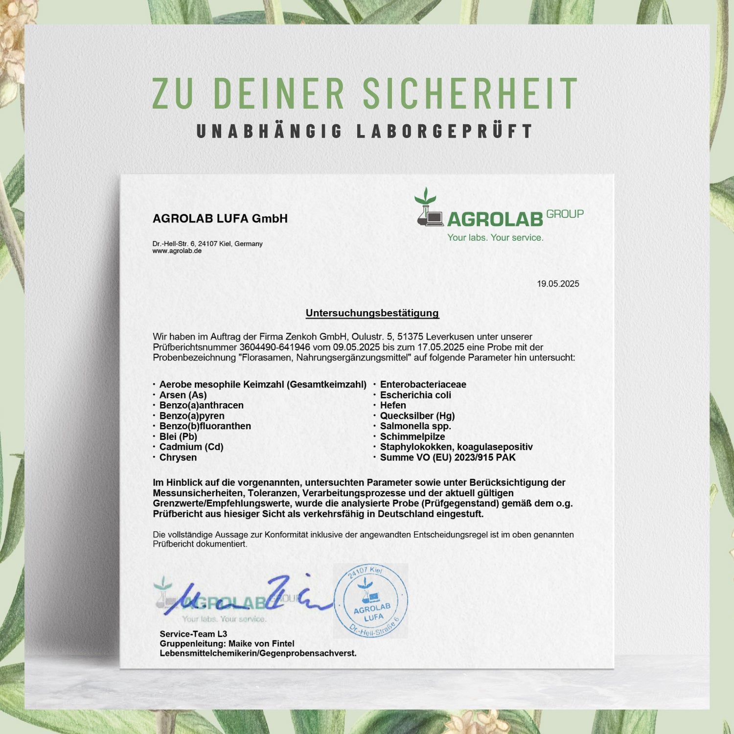Flohsamenschalen-Komplex mit, Calcium, Fenchel & Süßholzwurzel- Florasamen - NATURTREU®