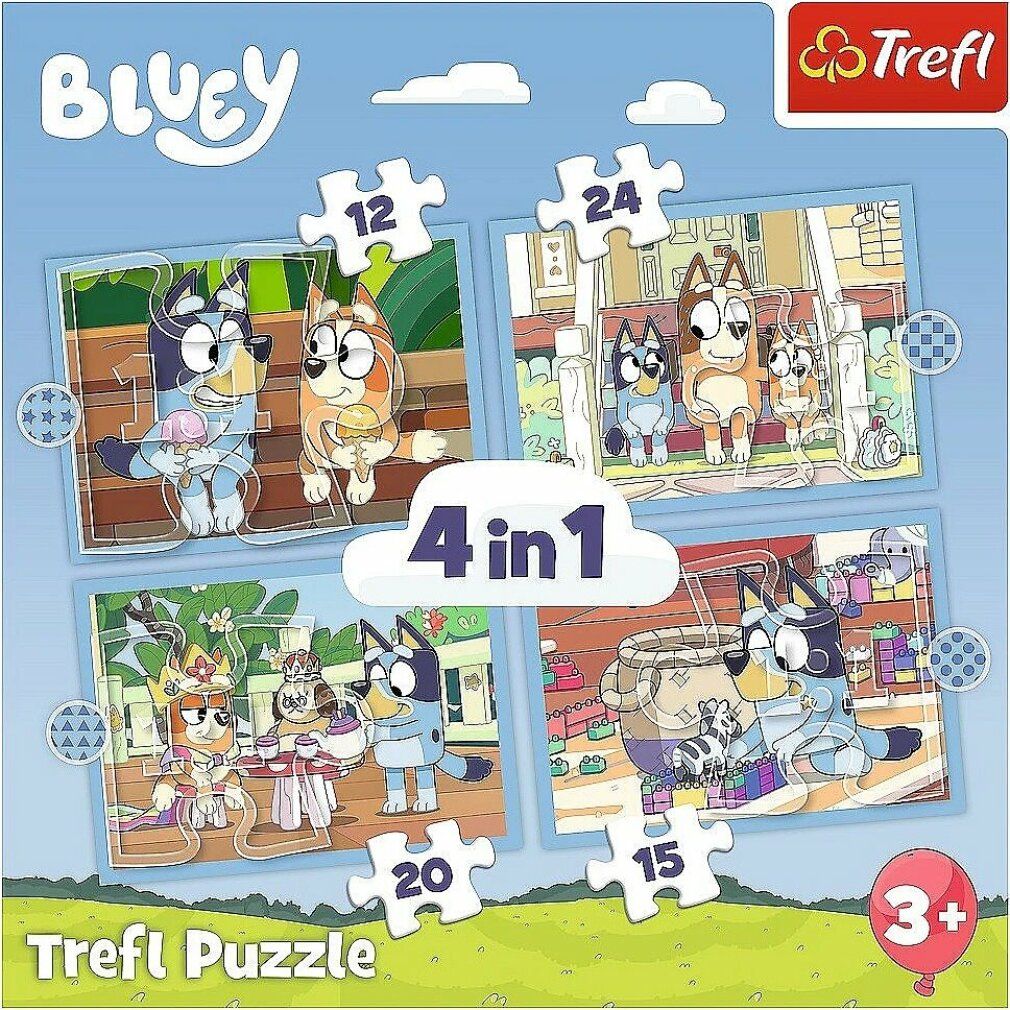 Bluey 4in1 Puzzle 12/15/20/24 Teile