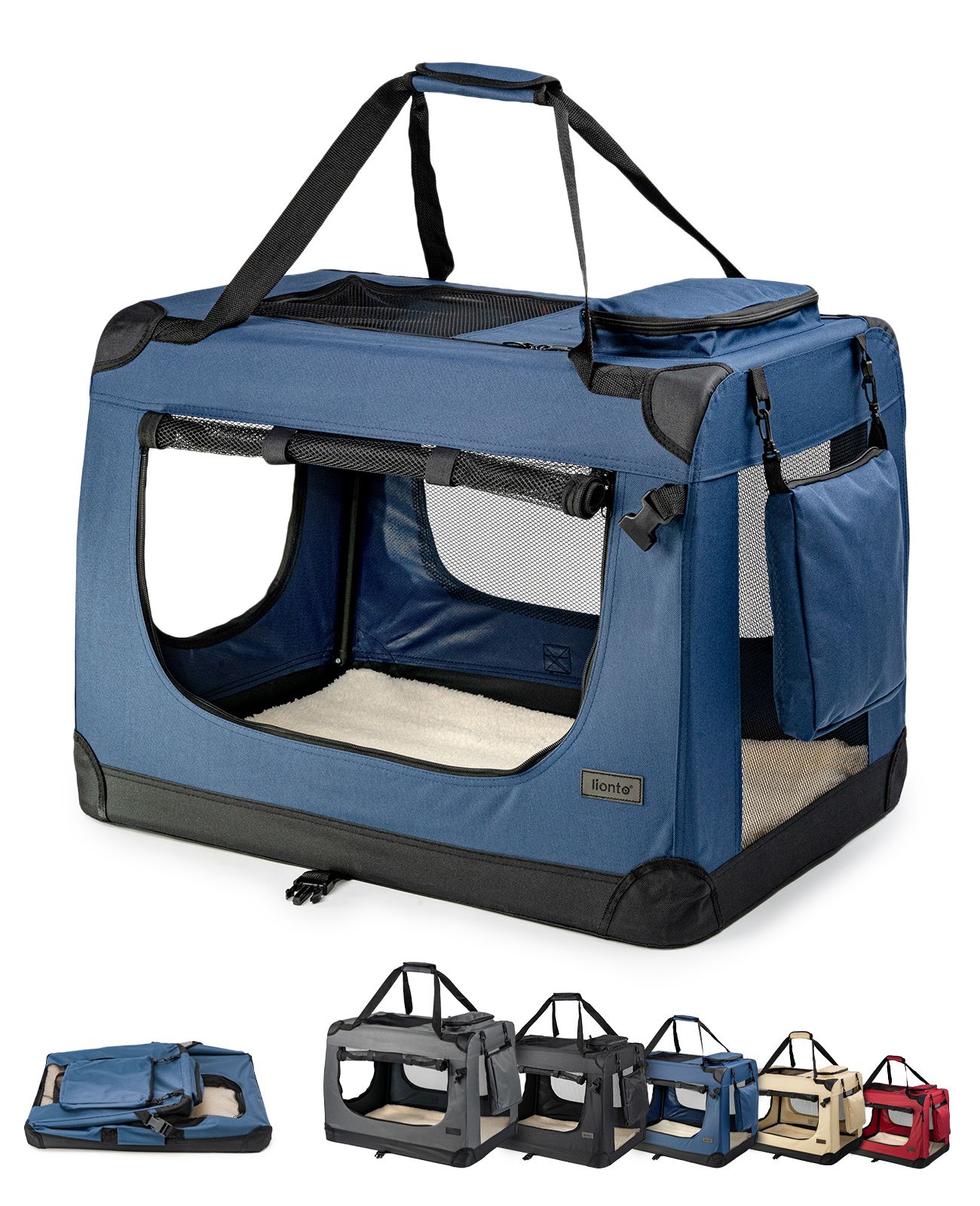 lionto faltbare Transportbox für Hunde und Katzen