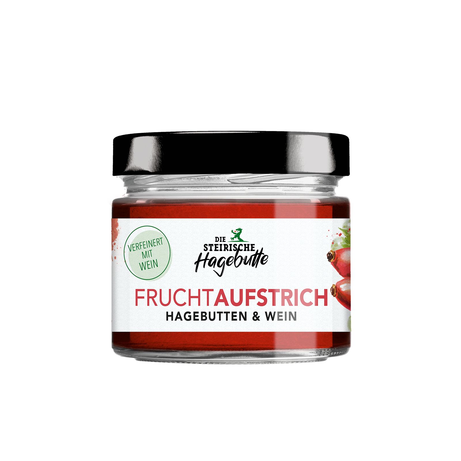 Die Steirische Hagebutte Fruchtaufstrich mit Hagebutte & Wein