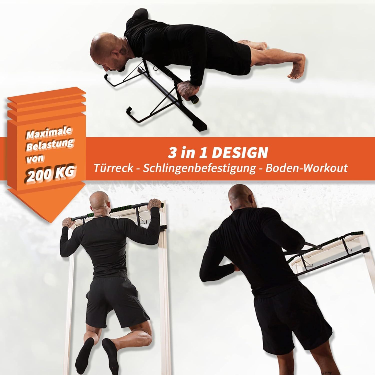 DH FitLife Klimmzugstange Türrahmen ohne Schrauben