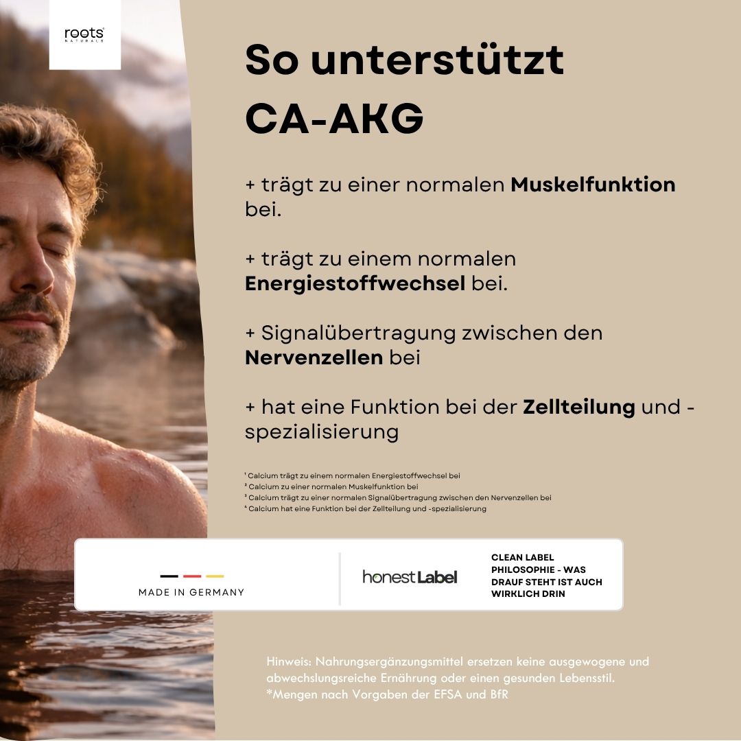 Calcium-Alphaketoglutarat (CaAKG) von roots NATURALS®