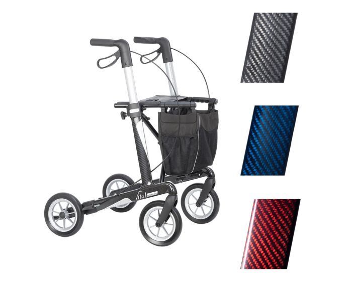 Russka Rollator Vital carbon plus 54 saphirblau 1 St