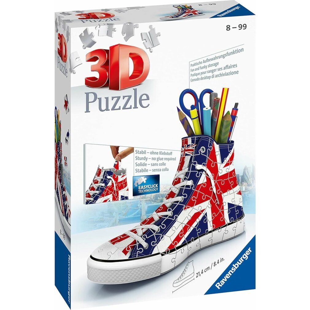 Union Jack 3D Sneaker Puzzle Federmäppchen