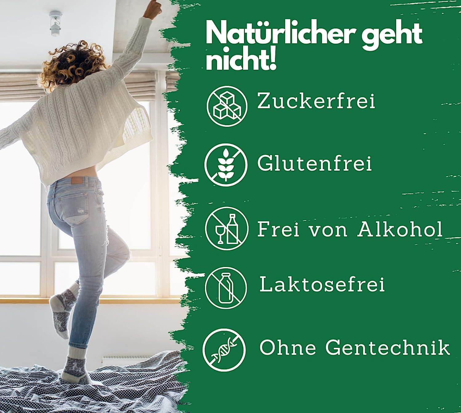 EXVital Grünlippmuschel Kapseln: Zuckerfrei, glutenfrei, alkoholfrei, laktosefrei, ohne Gentechnik.