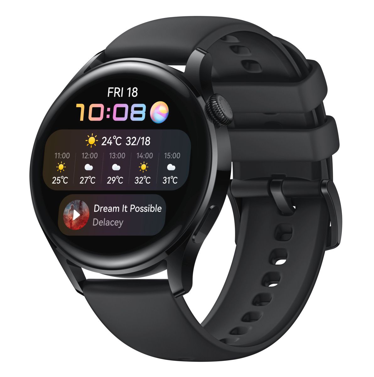 Huawei Watch 3 Active Galileo-L11E schwarz Smartwatch eSIM 1,43 Zoll Notruffunk.
