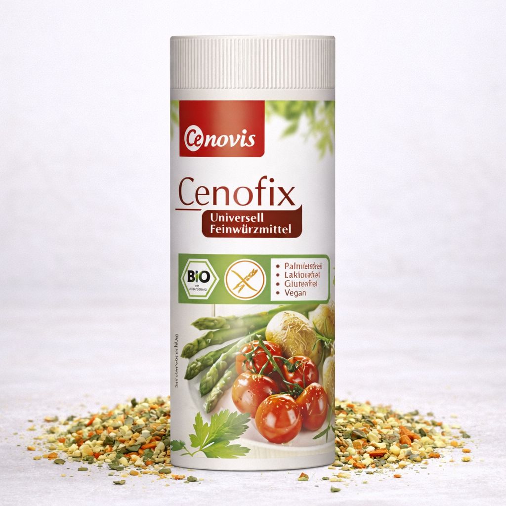 Cenovis Cenofix Feinwürzmittel Dose umgeben von Streudose.