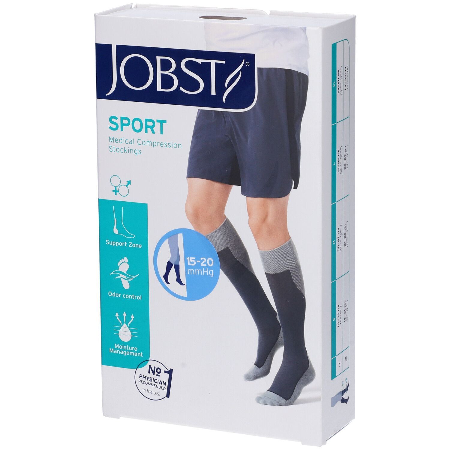 Jobst Sport 15/20 GRI L 1 St Strümpfe