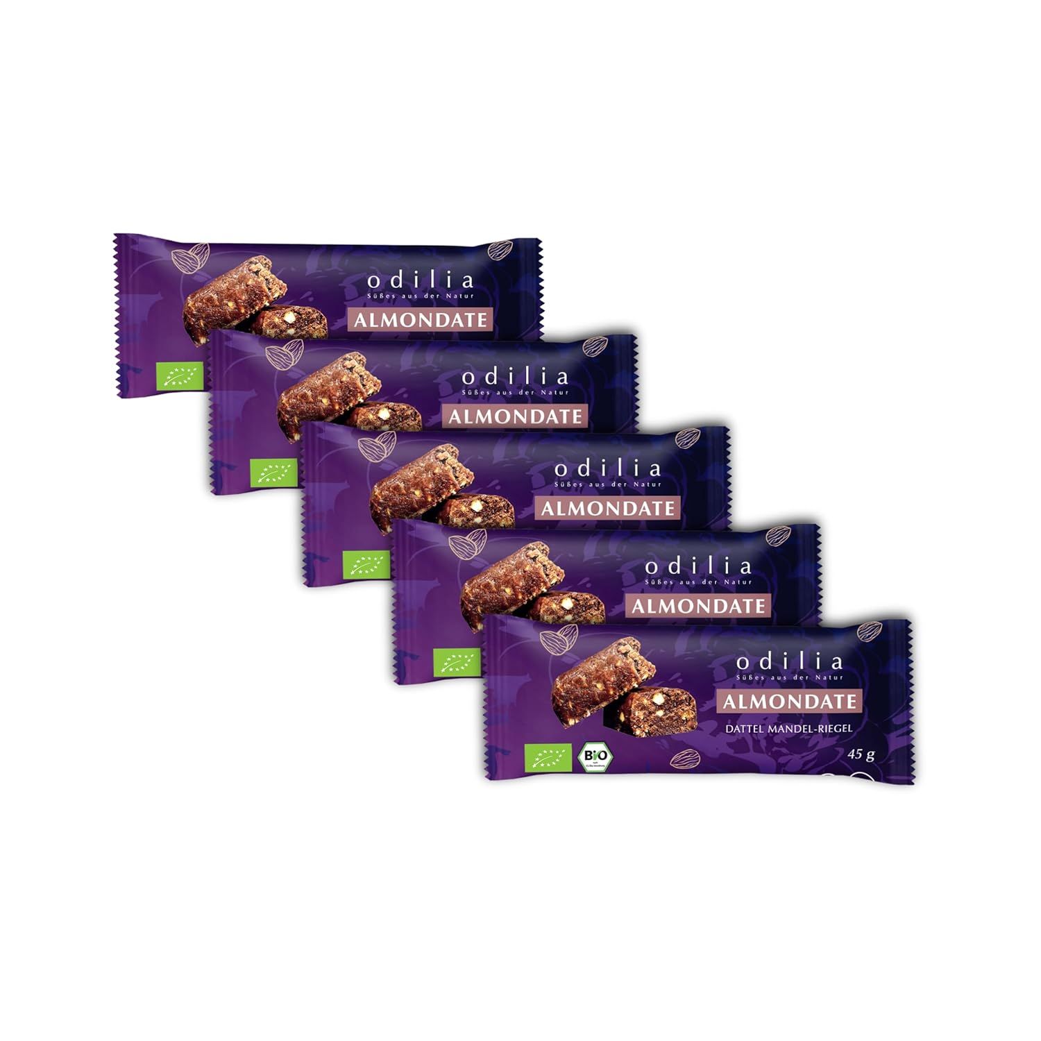 odilia AlmonDate Bio Dattel-Mandelriegel 5x45 g Riegel