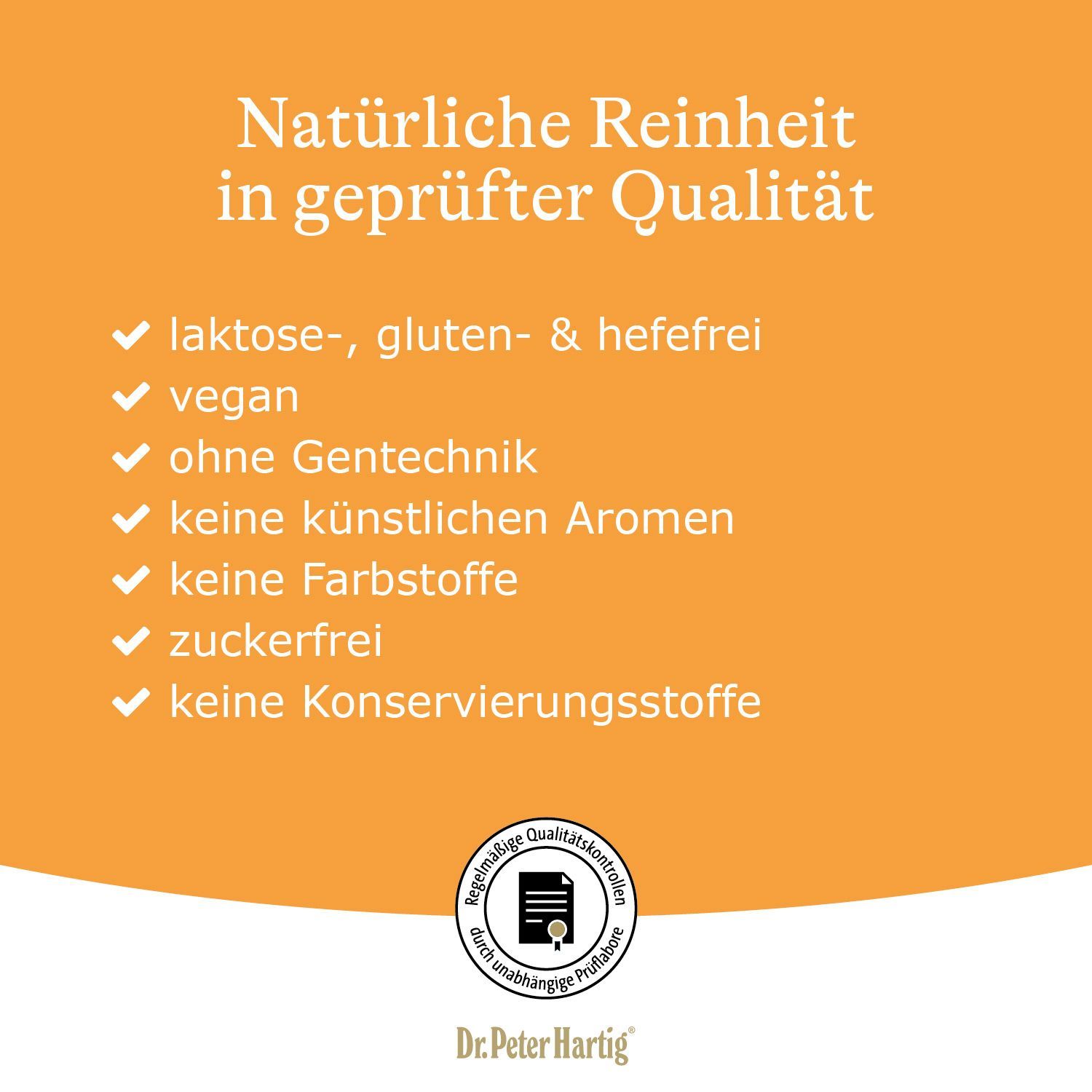 Etikett mit Produktinformationen. Enthält Zutaten, Nährwertangaben und Verzehrempfehlung.