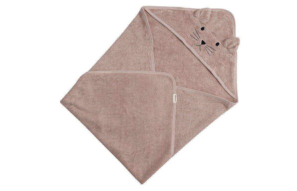 Kapuzenhandtuch Katze Rose