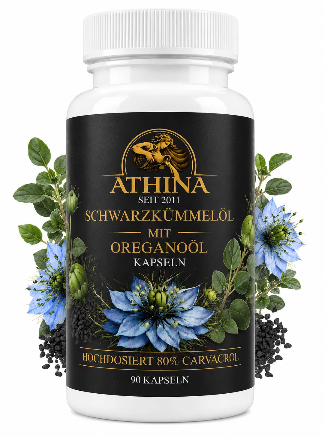 Athina® Oreganoöl mit Schwarzkümmelöl 90 St