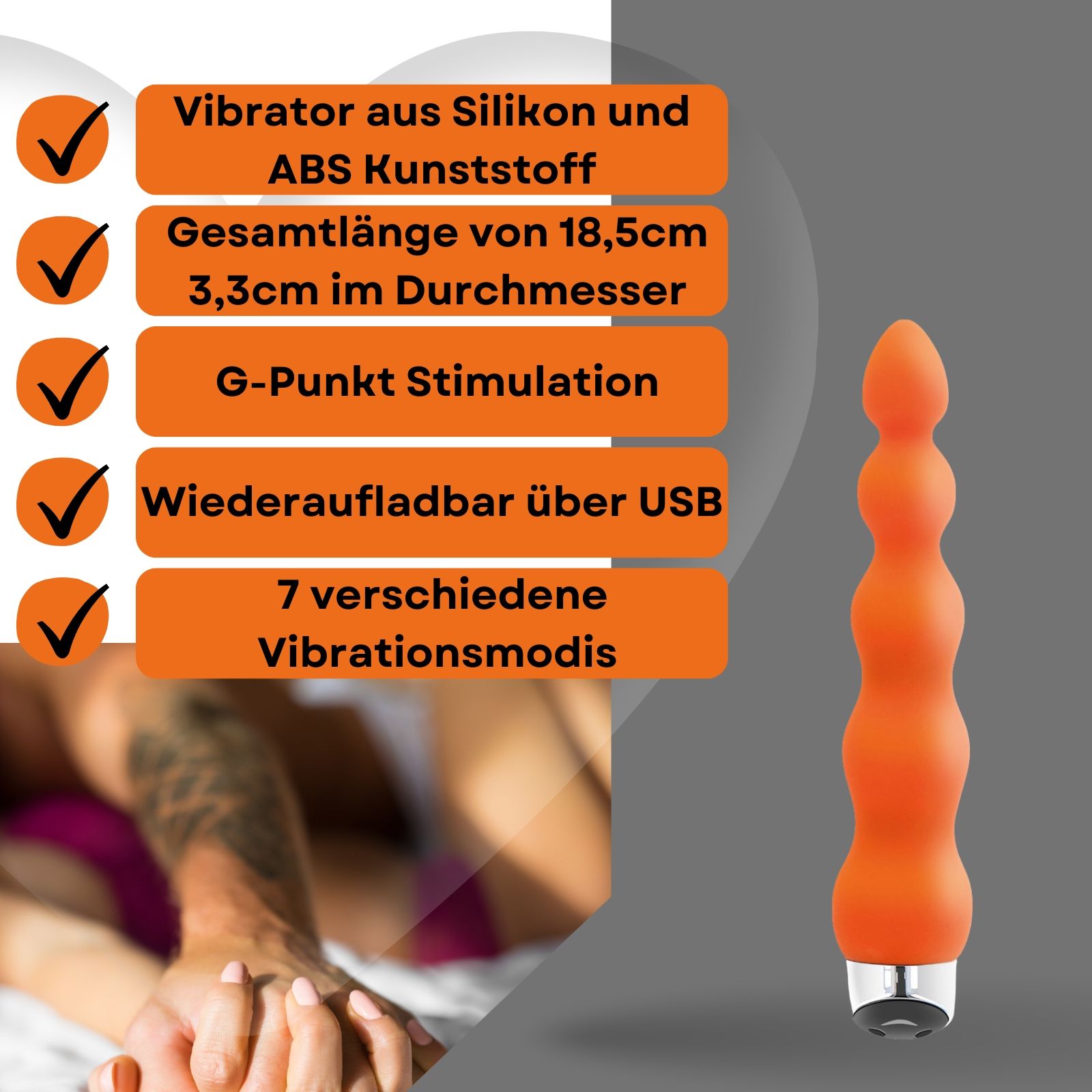 Lovelyness - Anal und Vagina Vibrator mit Kugeln 'Happyness' 1 St