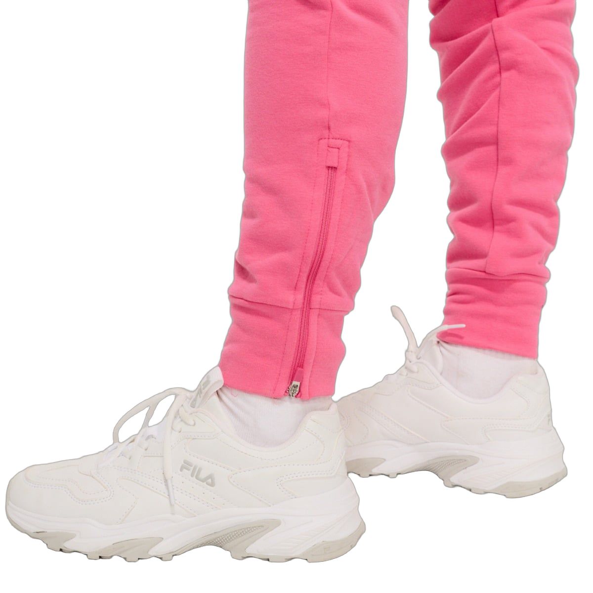 GymBeam Jogginghose Damen slim mit Kordelzug und Reißverschlusstaschen Dragonfruit