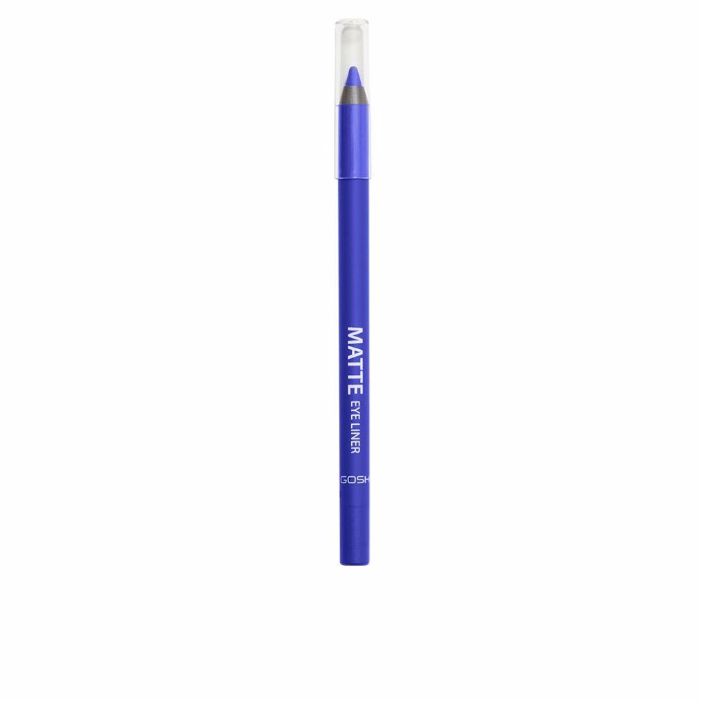 Blauer Gosh Matte Eyeliner mit transparenter Kappe. Aufschrift "MATTE EYE LINER" und "GOSH".