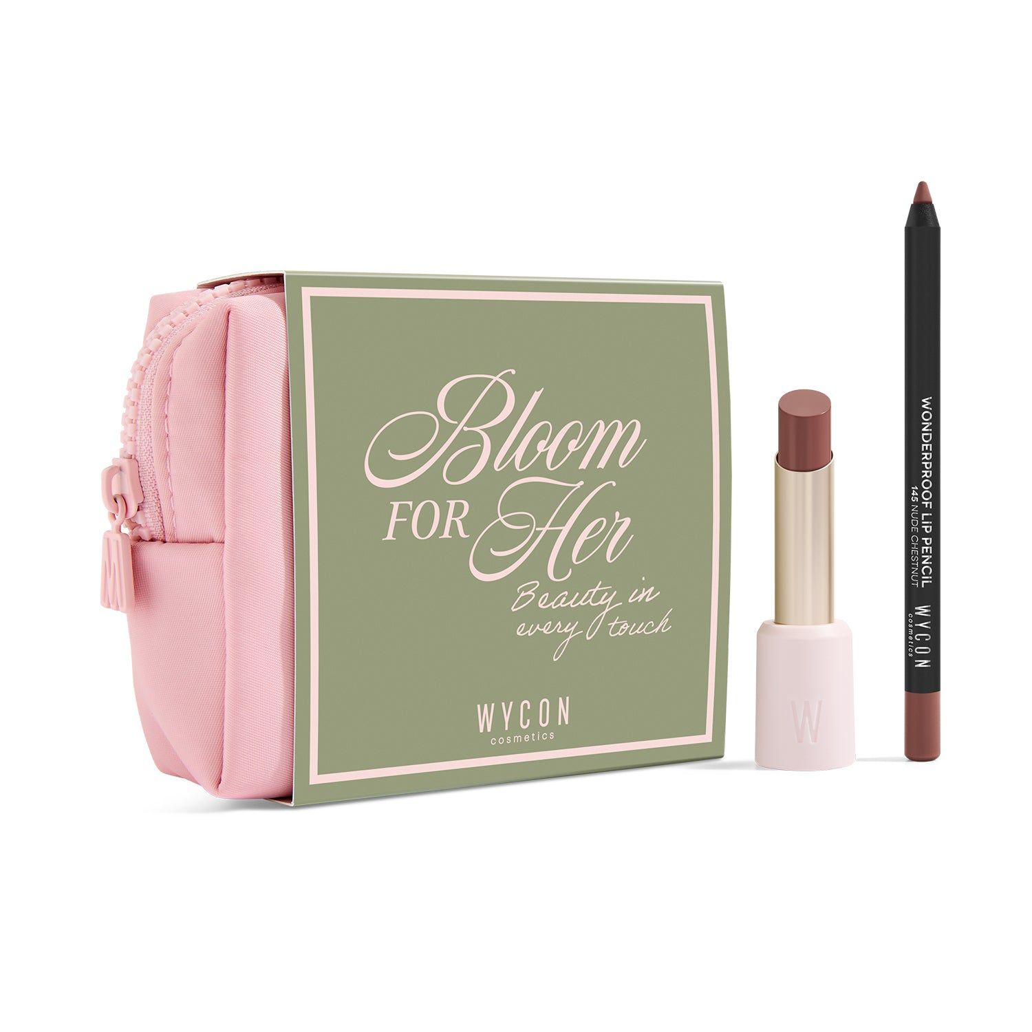 WYCON cosmetics BLOOM FOR HER 08 Glow Touch 08 + Wonderproof Lip Pencil 145
