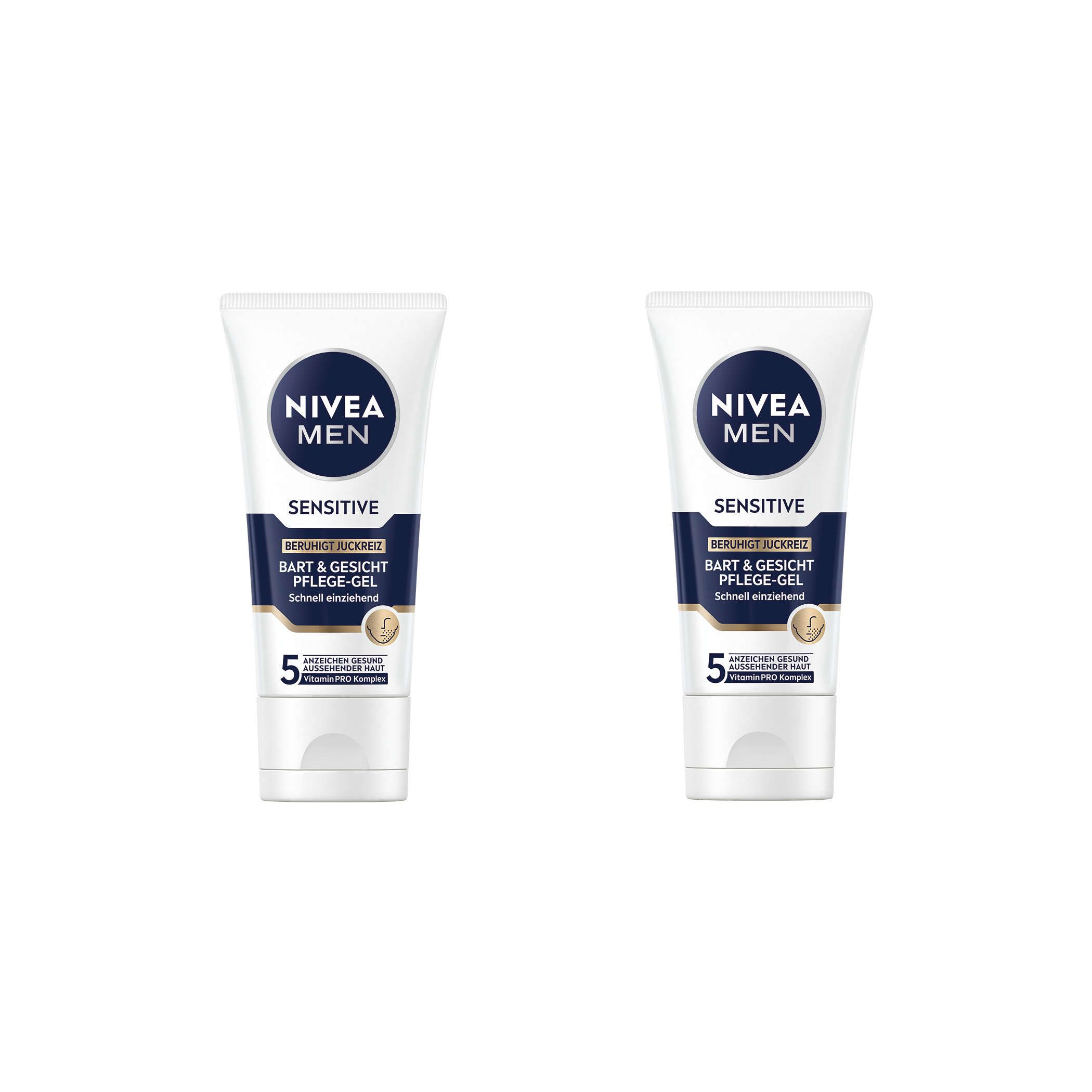 NIVEA MEN Bart & Gesichtspflege Gel Sensitive 24h Feuchtigkeit lindernd