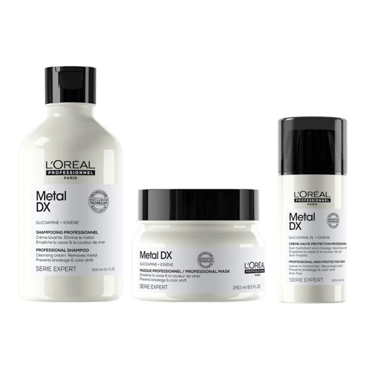 L'Oreal Professionnel Metal DX Bundle Shampoo, Maske & Cream Set 650 ml