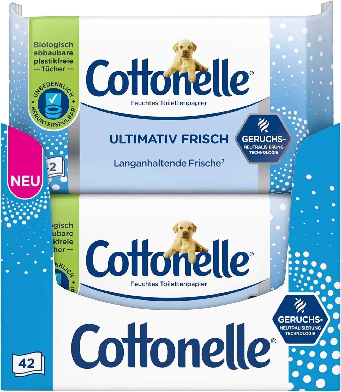 Cottonelle Ultimativ Frisch Toilettenpapier feucht, DEODYCYLX-Technologie