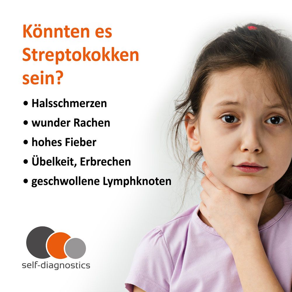self-diagnostics Strep A Test - Streptokokken Schnelltest mit Rachenabstrich