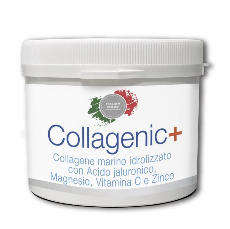 Italian Mood - Collagenic Plus, Collagene Marino idrolizzato, acido Ialuronico Vitamina C e Zinco.