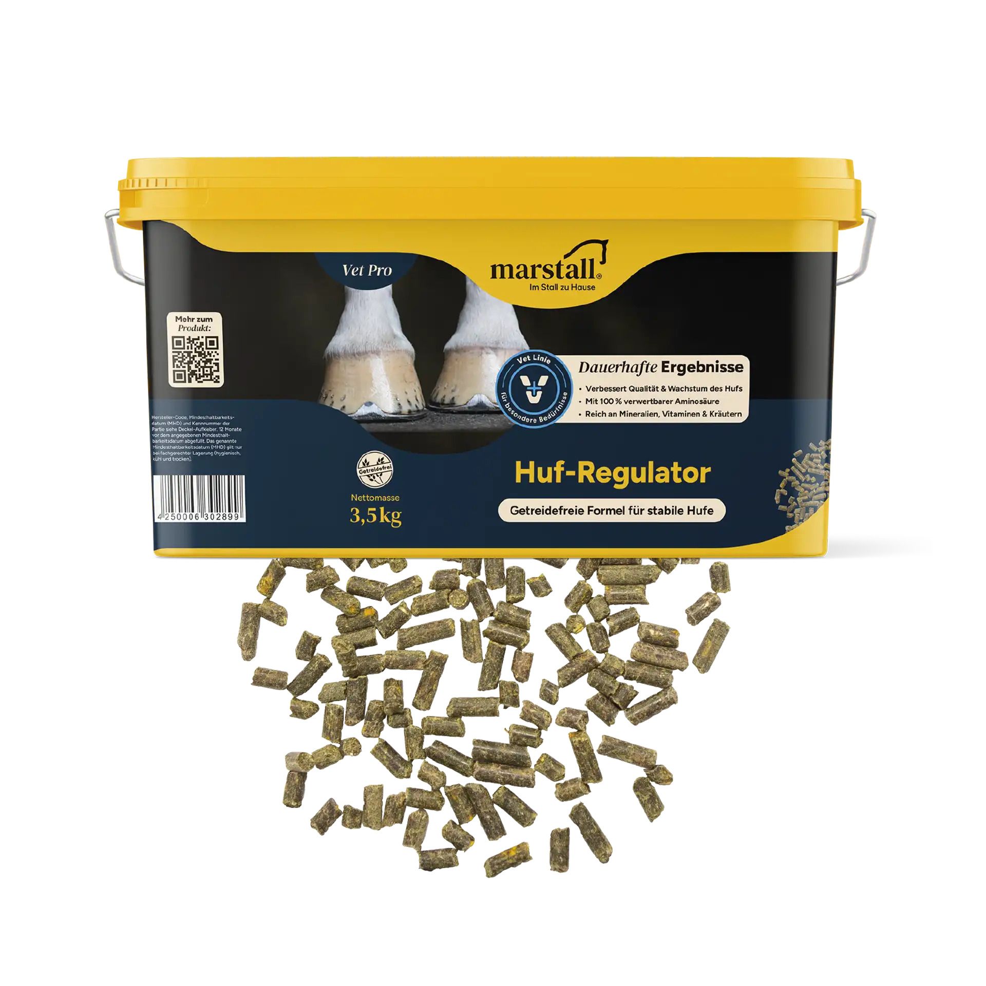 Marstall Huf-Regulator 3,5kg Eimer mit Pellets für stabile Hufe.