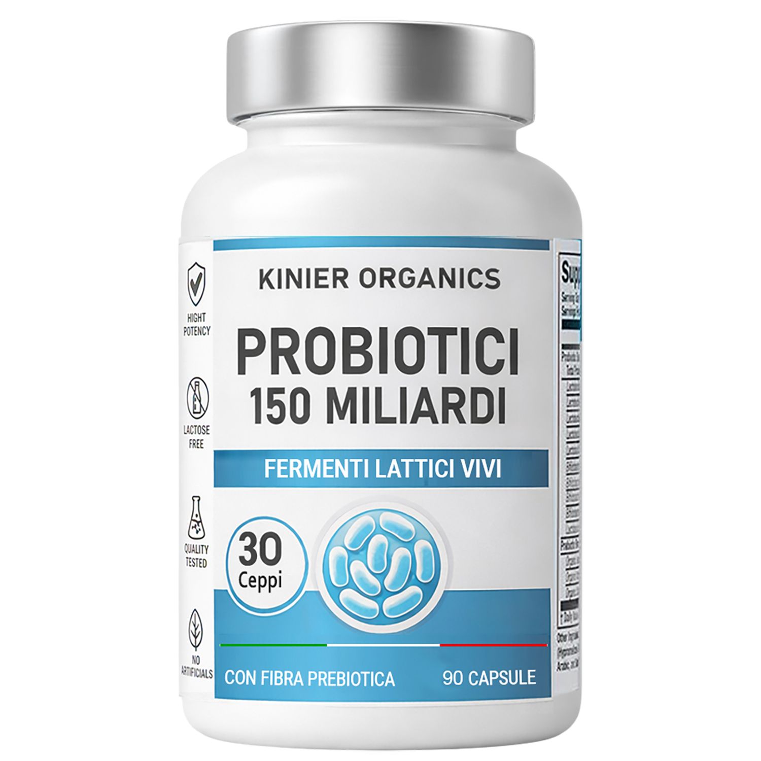 Probiotici Intestinali 150 Miliardi Fermenti Lattici Vivi. Pancia Gonfia e Diarrea