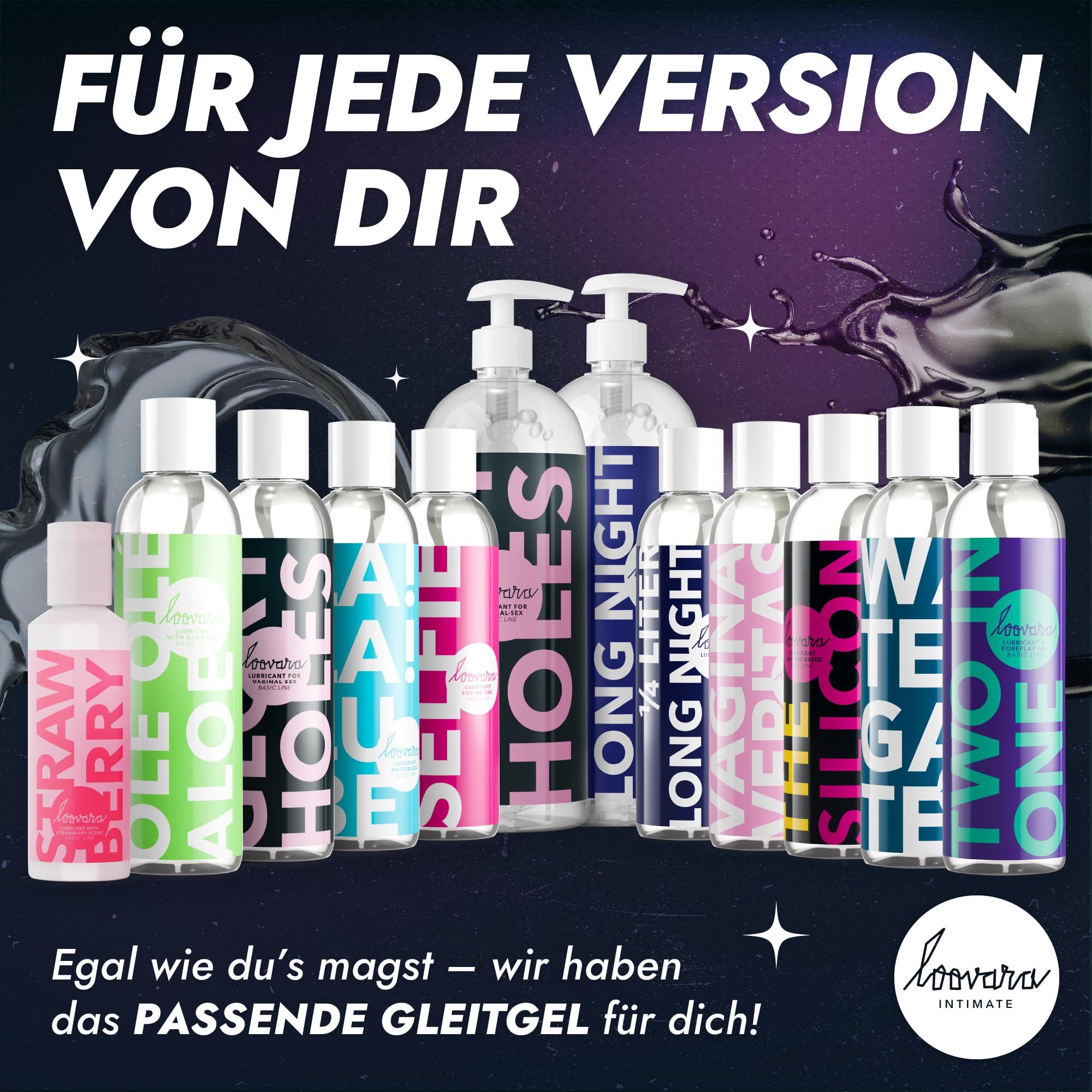 Loovara Gleitmittel: 100% vegan, hergestellt in der EU, ohne Tierversuche.