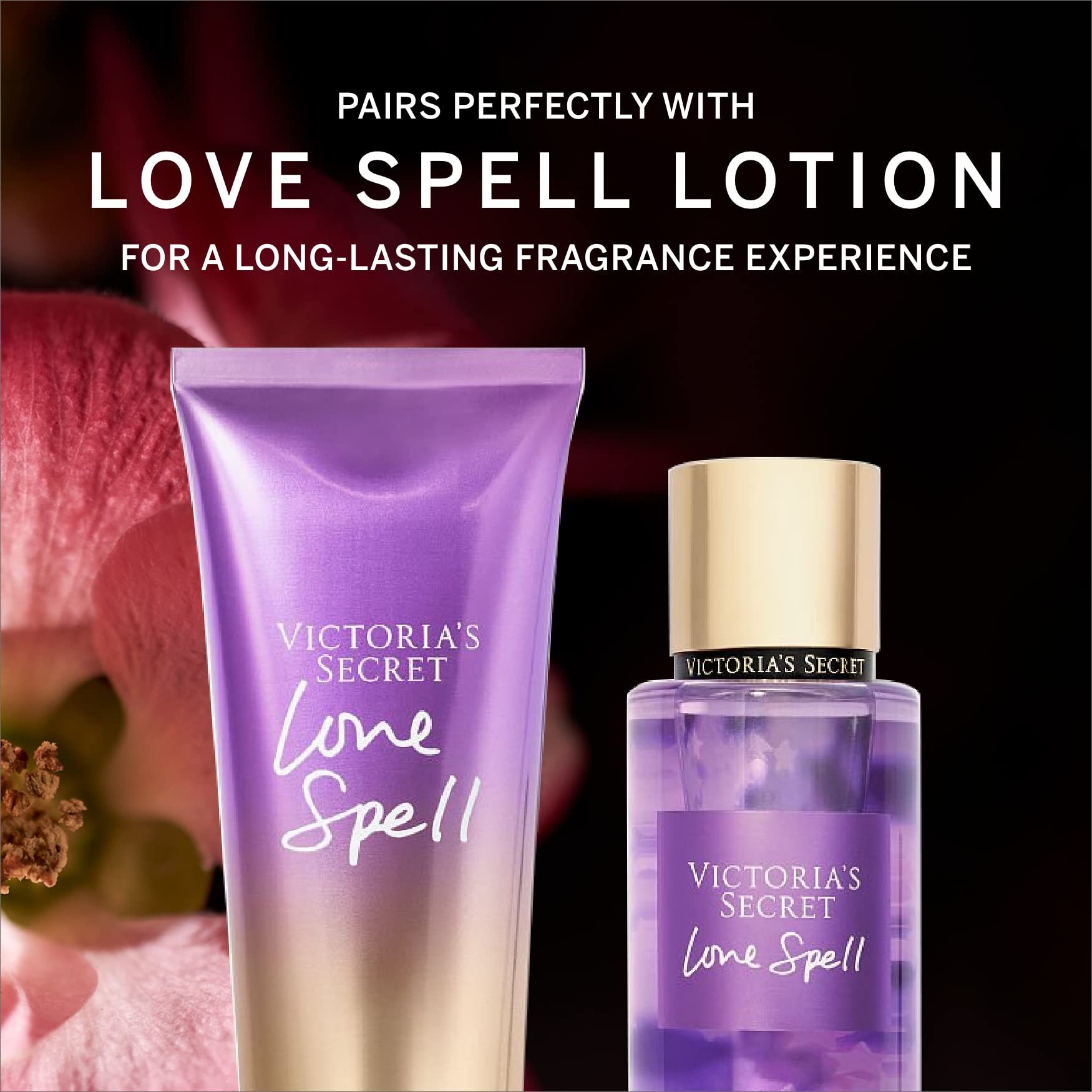 Victoria's Secret Produkte: Lotionen und Brumes. VS-Logo. Text: Discover your signature scent.