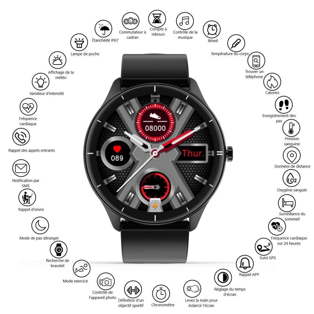 Platyne Multifunktionale Smartwatch