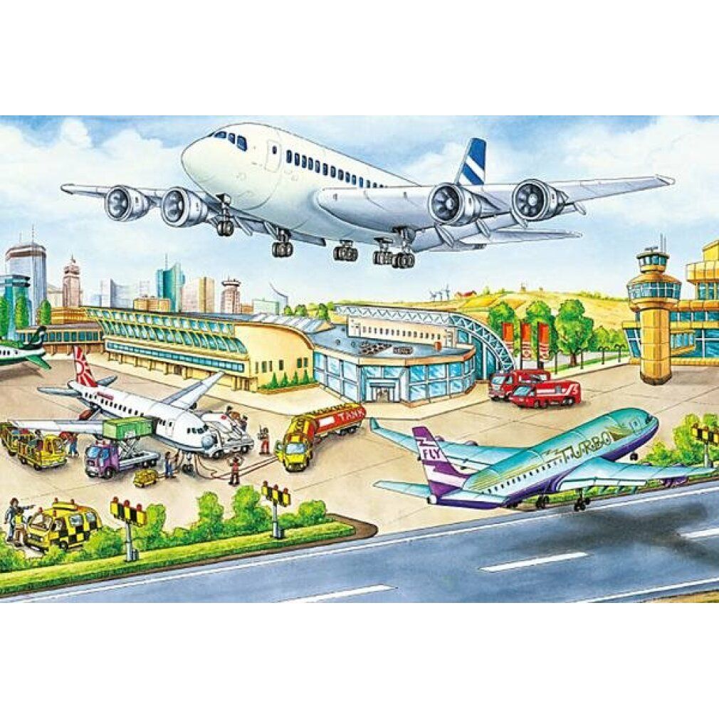 schmidt Puzzle Transport 4in1 im Blechkasten (26,26,48,48 Teile)