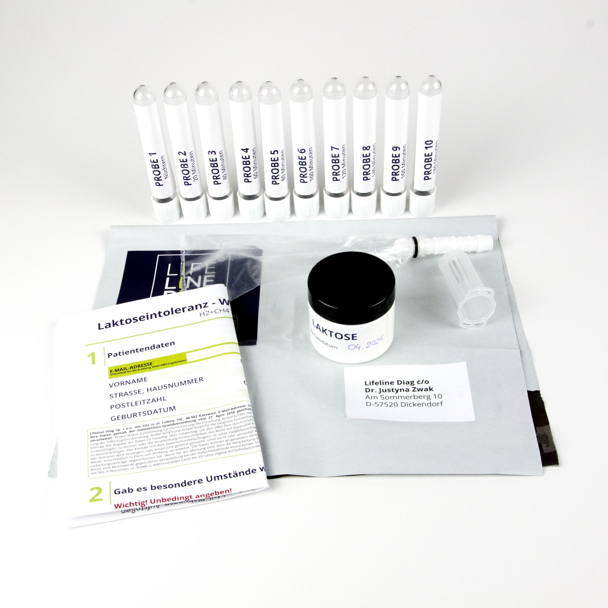 Lifeline Diag Laktoseintoleranz - Wasserstoff-Methan-Test