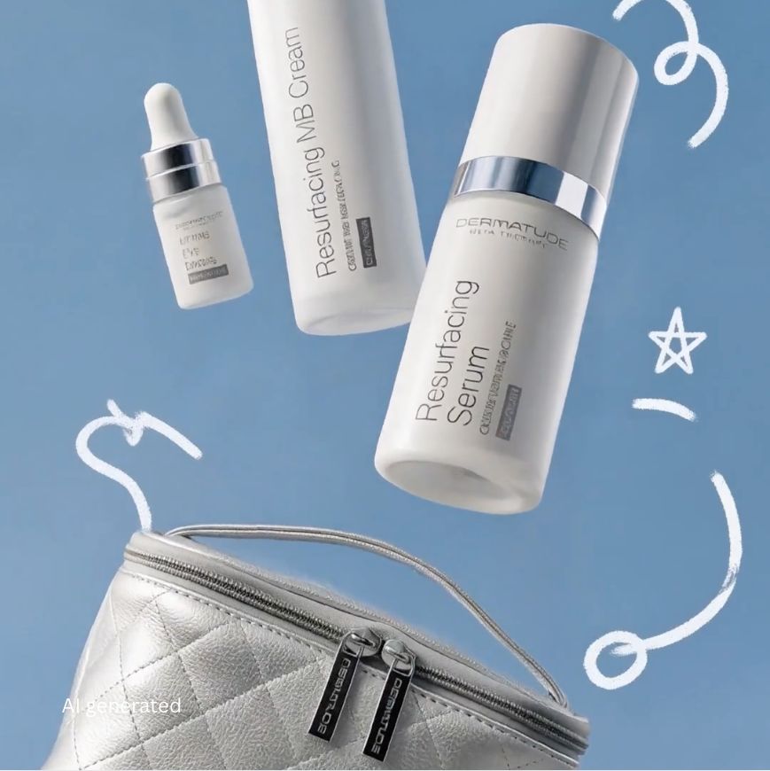 Eine Flasche Hautpflegeprodukt mit der Aufschrift 'Resurfacing MB Cream'.