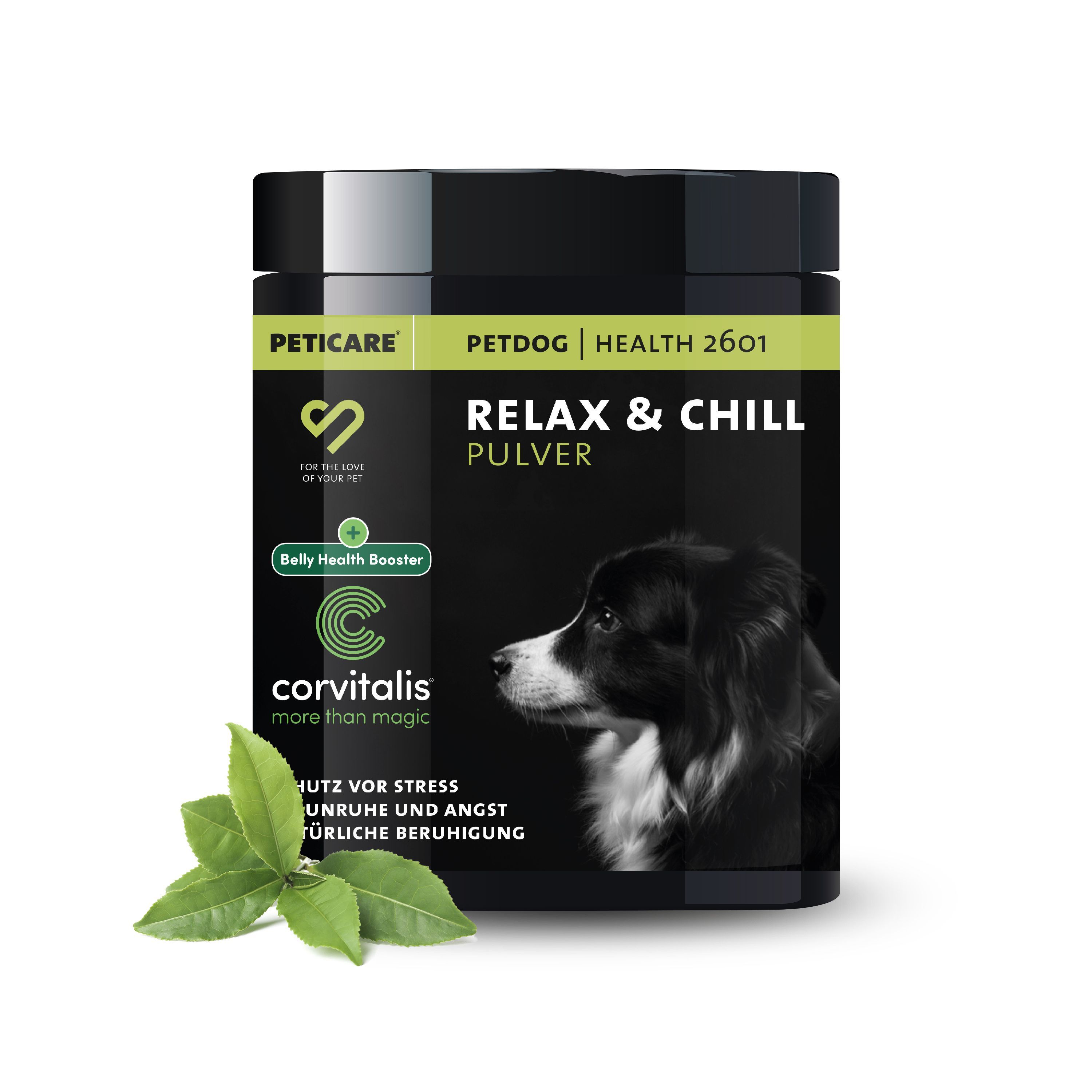 Peticare Relax-Mix Pulver für Hunde, beruhigendes Ergänzungsfutter-Mittel