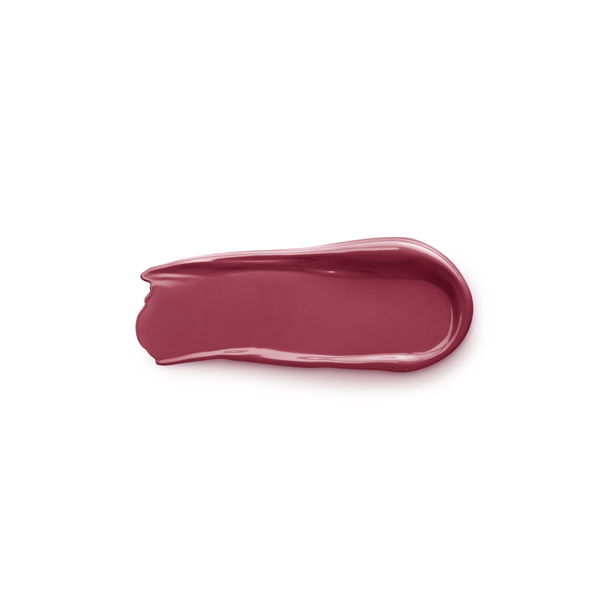 Campione di WYCON cosmetics Brave Cheeks 12 Cherry Cheek. Tratto di colore rosso scuro lucido su sfondo bianco.