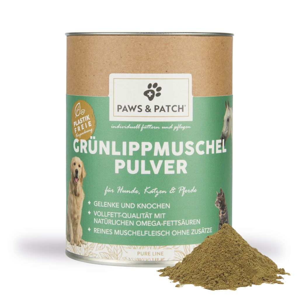 Paws&Patch Grünlippmuschel Pulver für Hunde, Katzen und Pferde
