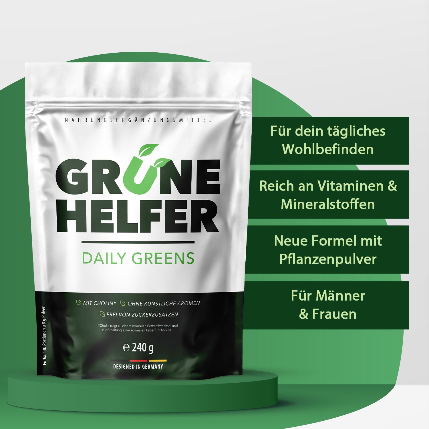 Grüne Helfer Pulver