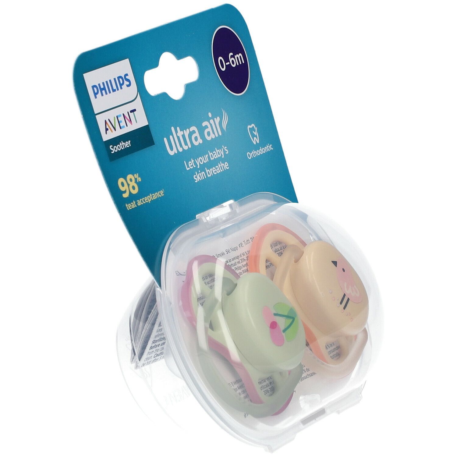 PHILIPS Avent Ultra Air Schnuller 0-6 Monate, Vogel/ Kirsche