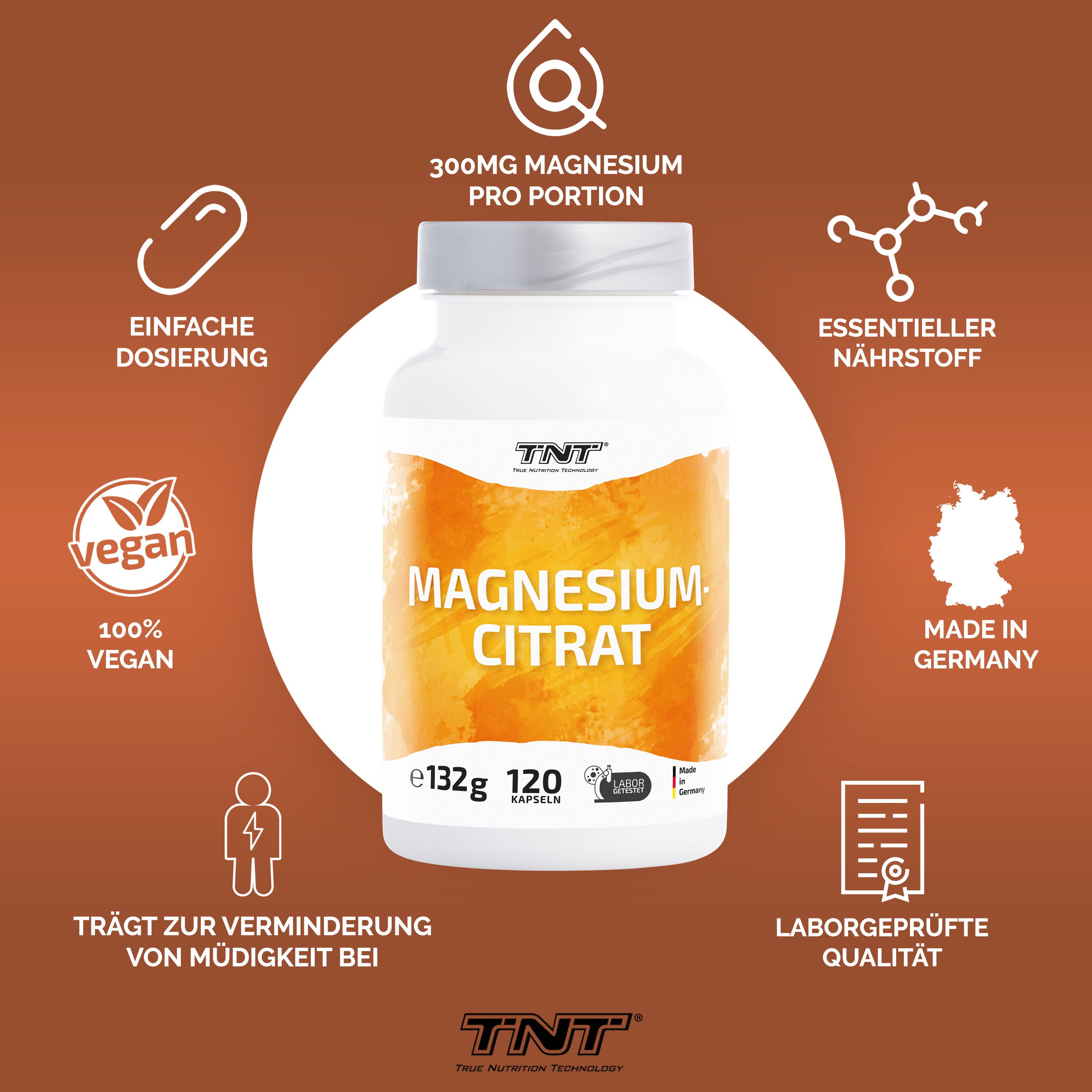 TNT Magnesium Citrat 120 St Kapseln